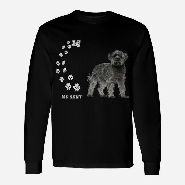 Schnauzer Poodle Dog Quote Mom Dad Costume, Cute Schnoodle Unisex Long Sleeve