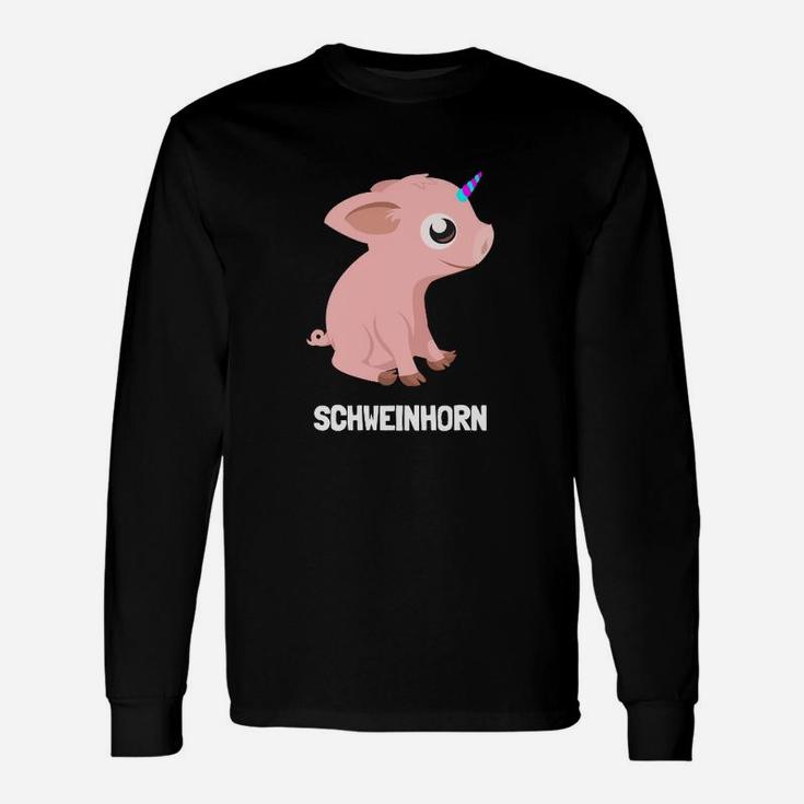 Schweinhorn Lustiges Einhorn-Schwein Langarmshirts, Spaßiges Outfit