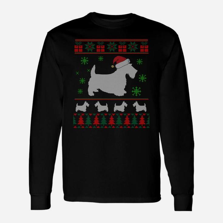 Scottie Dog Ugly Christmas Sweater Gift For Dog Lovers Sweatshirt Unisex Long Sleeve