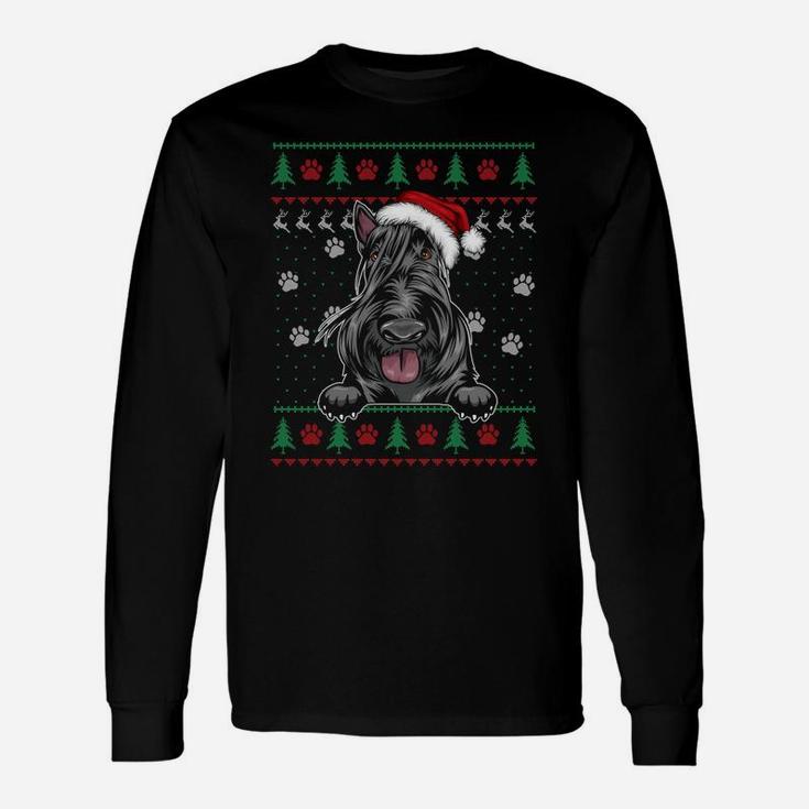 Scottish Terrier Christmas Ugly Sweater Scottie Dog Lover Sweatshirt Unisex Long Sleeve