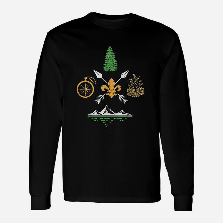 Scout Campfire Camp Compass Hiking Adventure Unisex Long Sleeve