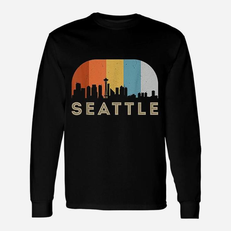 Seattle Washington Vintage Skyline Unisex Long Sleeve