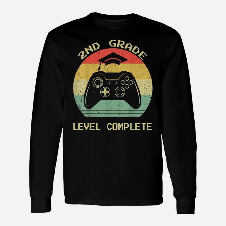 Second 2Nd Grade Graduation Level Complete Video Gamer Gift Unisex Long Sleeve
