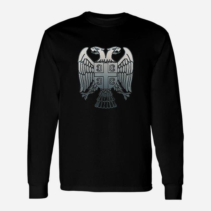 Serbian Double Headed Eagle Emblem Unisex Long Sleeve