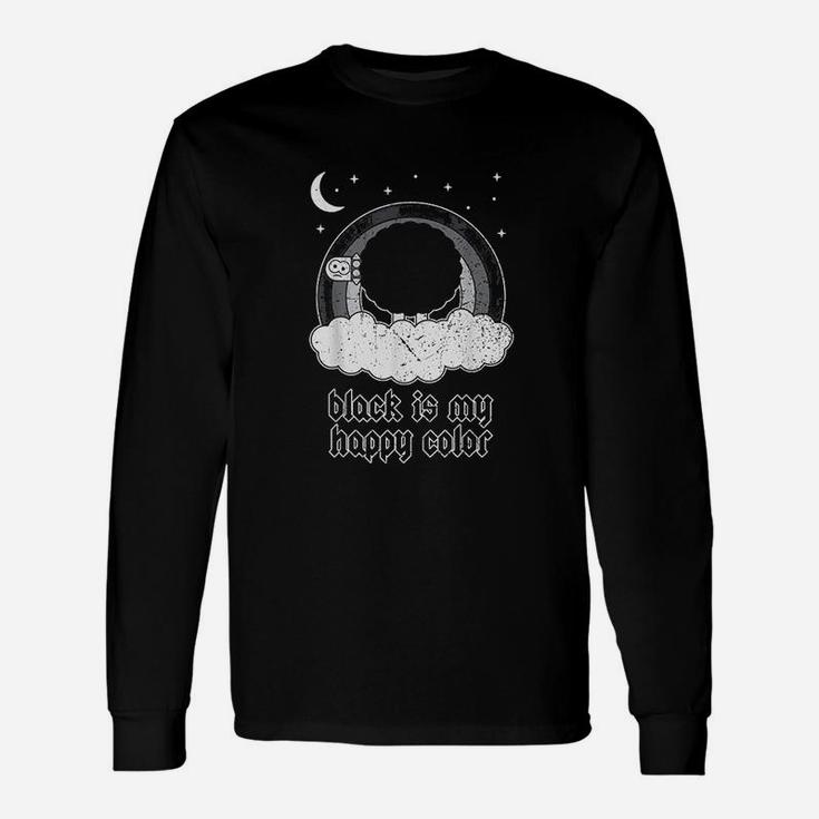 Sheep Black Is My Happy Color Unisex Long Sleeve