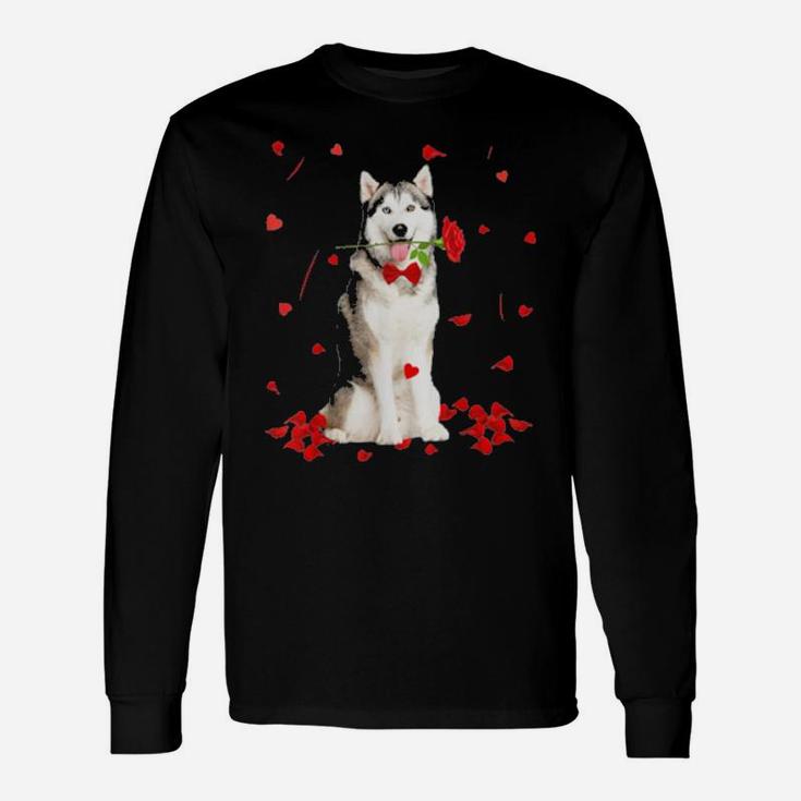 Siberian Husky Valentines Day Long Sleeve T-Shirt