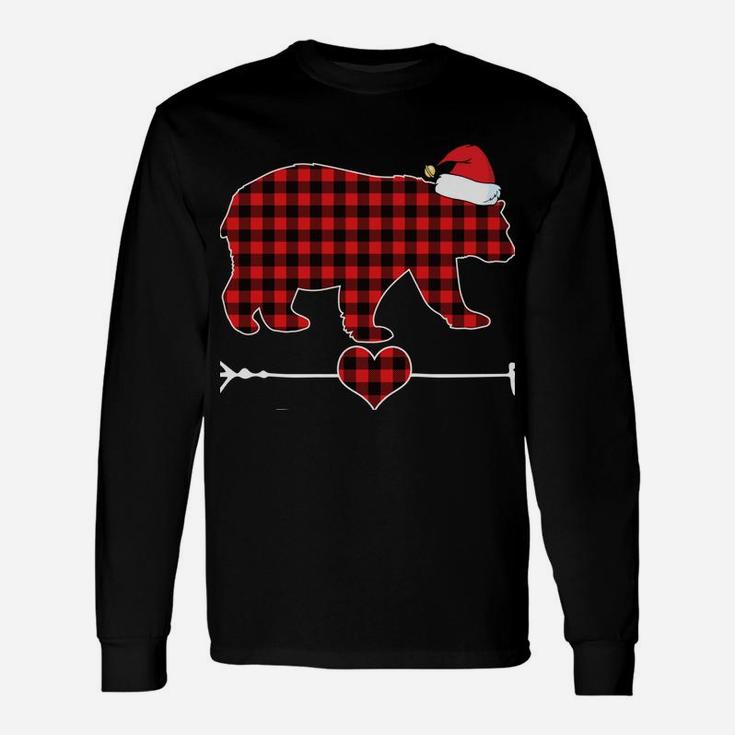 Sister Bear Christmas Pajama Red Plaid Buffalo Family Gift Unisex Long Sleeve