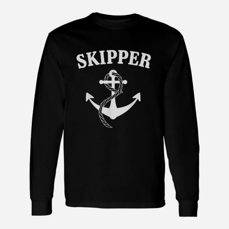 Skipper Of The Boat Boating Boater Long Sleeve T-Shirt