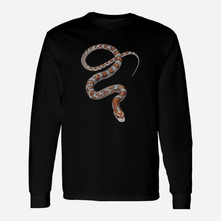 Mamba Snake Serpent Blackwork Long Sleeve T-Shirt - Thegiftio UK