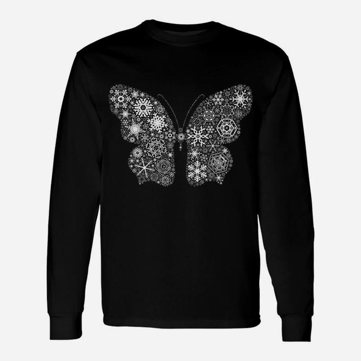 Snowflake Merry Christmas Gifts - Butterfly Unisex Long Sleeve