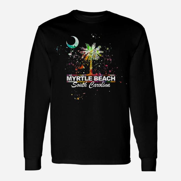 South Carolina Myrtle Beach Sc Flag Graphic Design Sweatshirt Unisex Long Sleeve