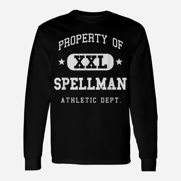 Spellman Name Vintage Retro School Sport Funny Unisex Long Sleeve