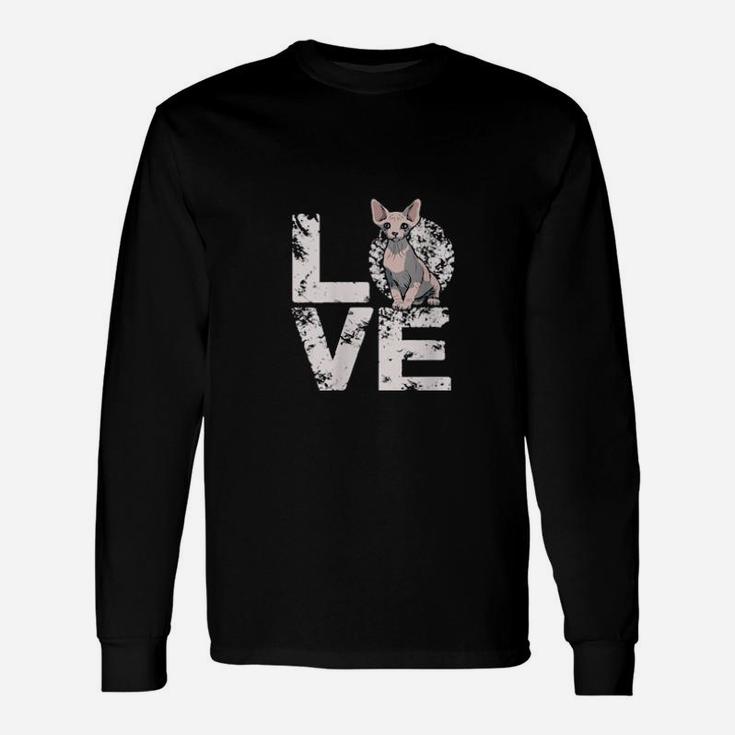 Sphynx Cat Hairless Cats Owner Valentines Day Long Sleeve T-Shirt