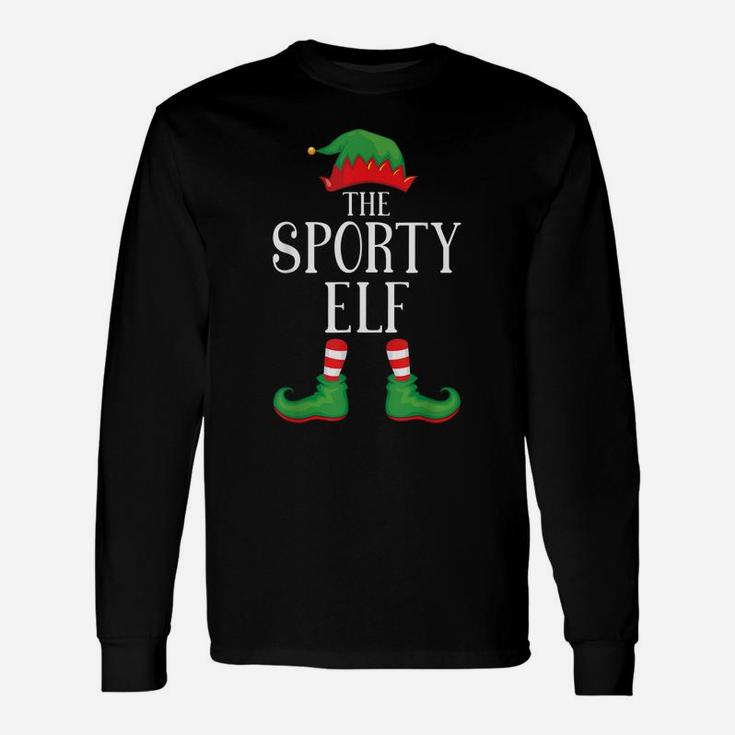 Sporty Elf Matching Group Xmas Funny Family Christmas Unisex Long Sleeve