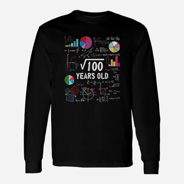 Square Root Of 100 10Th Birthday 10 Year Old Unisex Long Sleeve