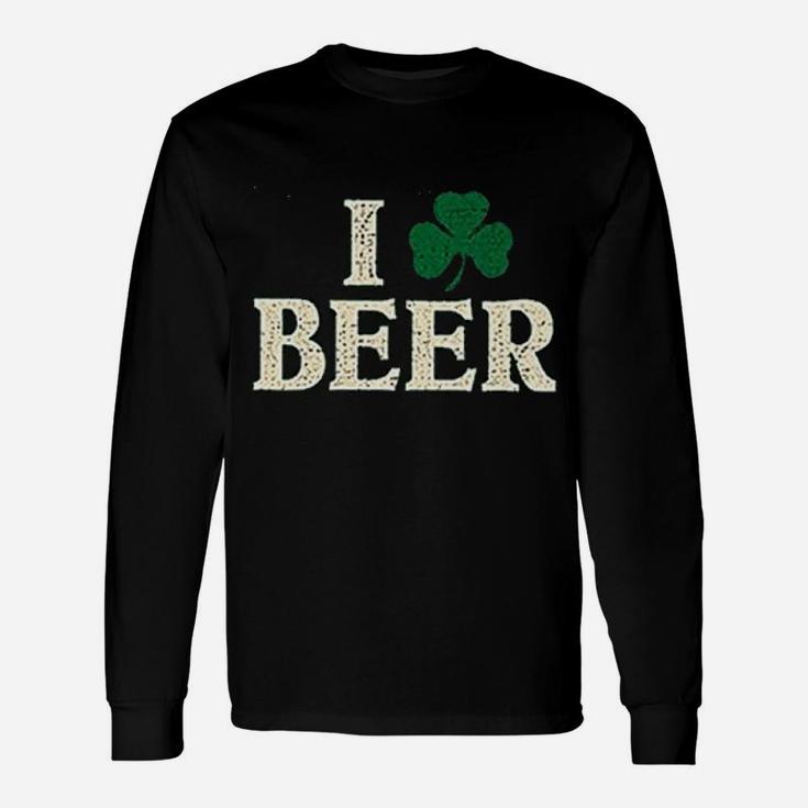 St Patricks Day Irish Clover I Love Beer Long Sleeve T-Shirt