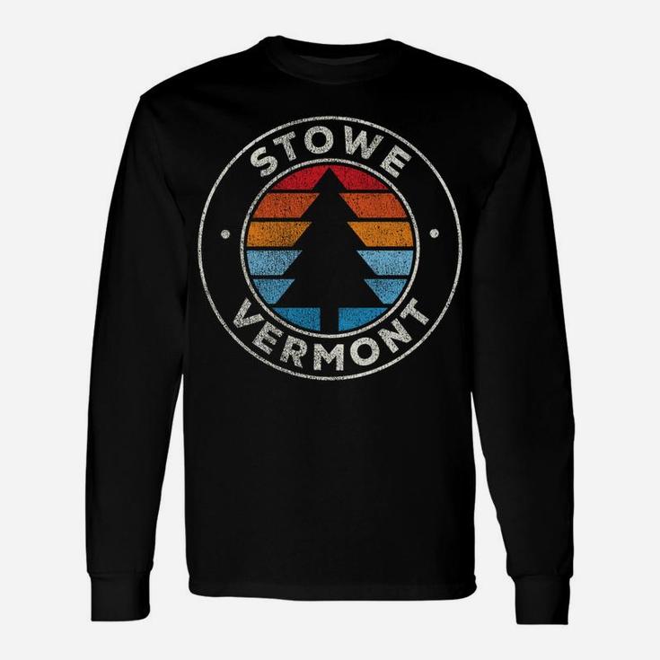 Stowe Vermont Vt Vintage Graphic Retro 70S Sweatshirt Unisex Long Sleeve