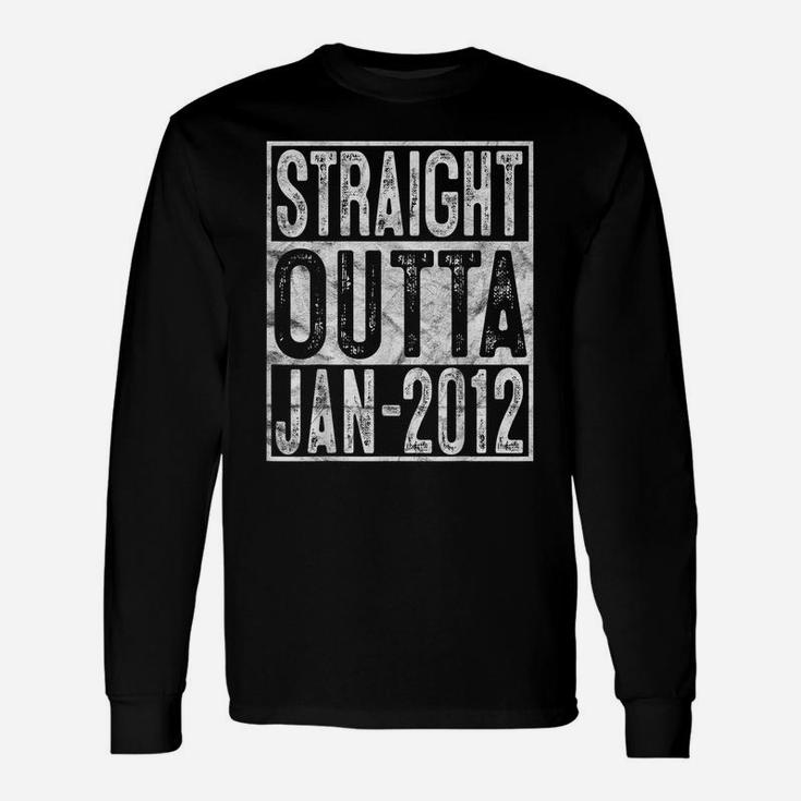 Straight Outta January 2012 8Th Birthday Gift 8 Year Old Unisex Long Sleeve
