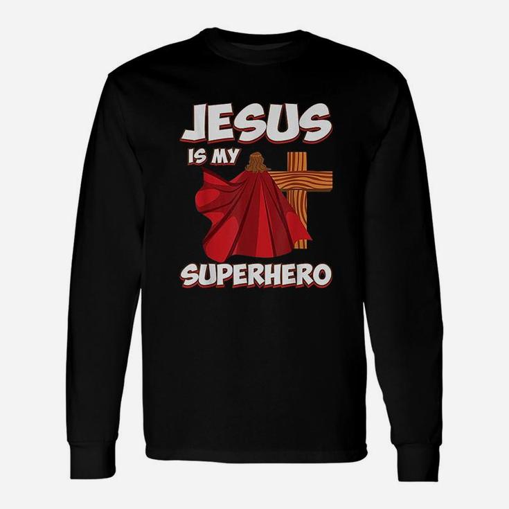 Super Jesus Superhero Unisex Long Sleeve