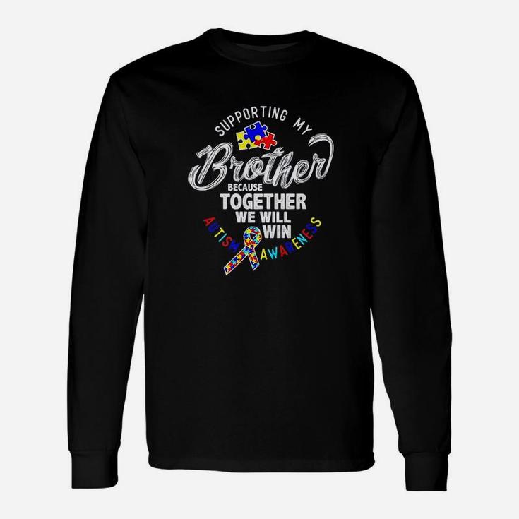 Supporting My Brother Awareness Ribbon Heart Unisex Long Sleeve