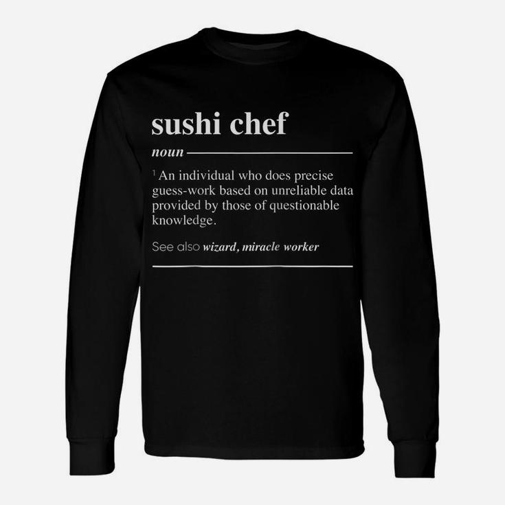 Sushi Chef Definition Funny Noun Raglan Baseball Tee Unisex Long Sleeve