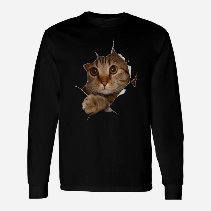 Sweet Kitten Torn Cloth - Funny Cat Lover Cat Owner Cat Lady Sweatshirt Unisex Long Sleeve