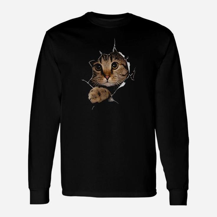 Sweet Kitten Torn Cloth Funny Cat Lover Cat Owner Cat Lady Unisex Long Sleeve