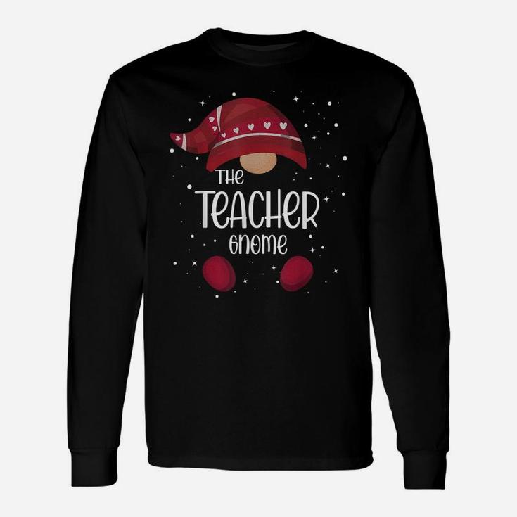 Teacher Gnome Matching Family Pajamas Christmas Gift Unisex Long Sleeve