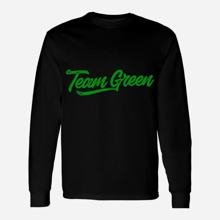 Team Green Shirt Sleepaway Camp Color War Summer Team Spirit Unisex Long Sleeve