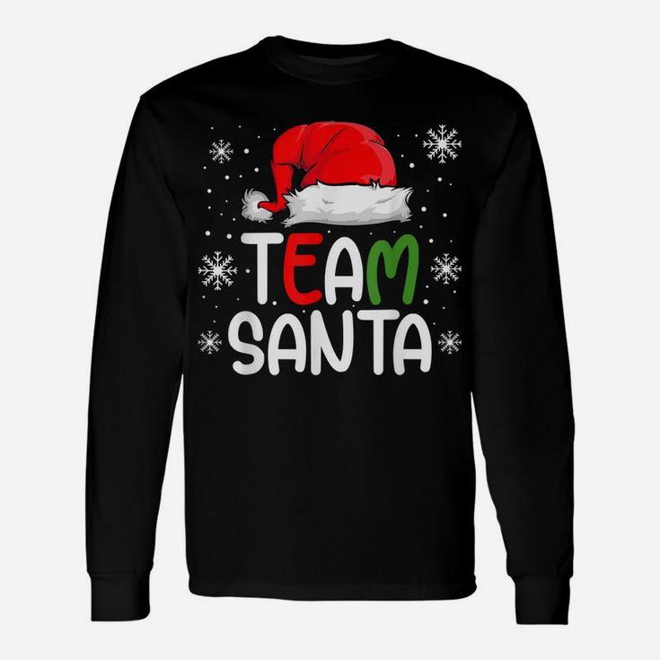 Team Santa Shirt, Matching Family Pajama, Mens Womens Unisex Long Sleeve