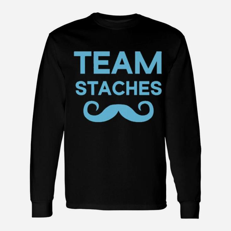 Team Staches Gender Reveal Long Sleeve T-Shirt