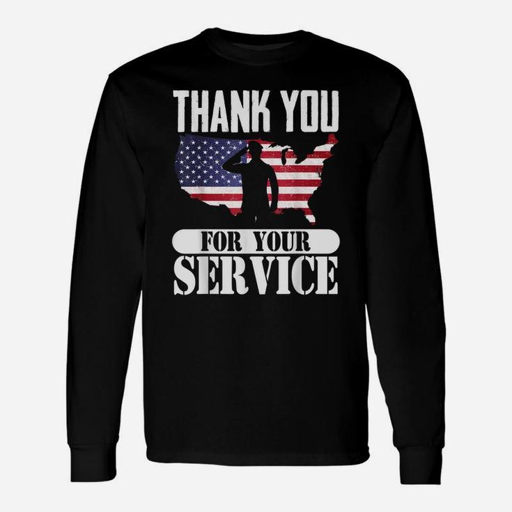 Thank You For Your Service Patriotic Veterans Day Unisex Long Sleeve