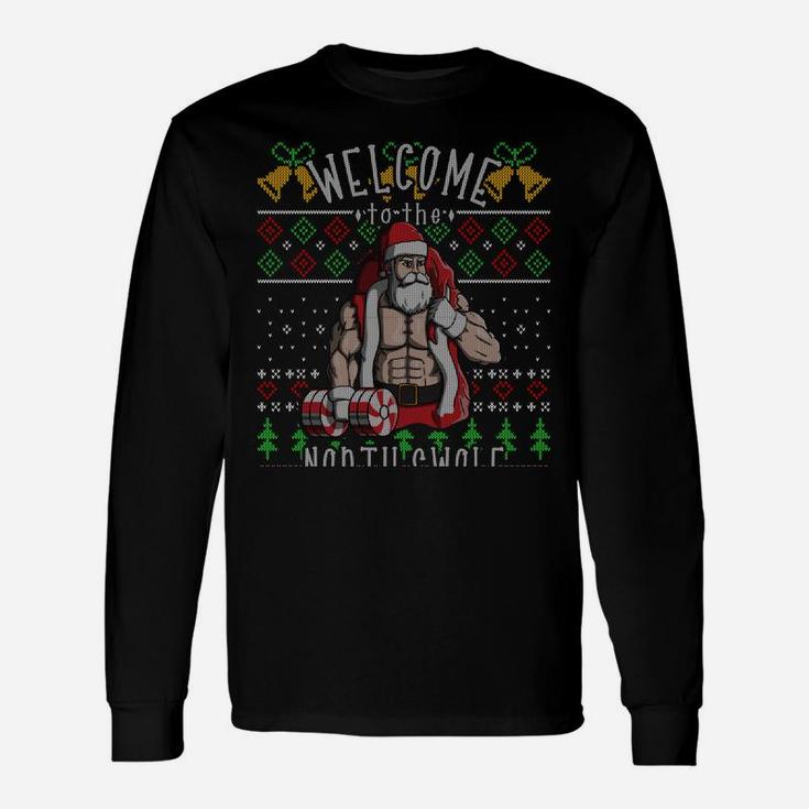 The North Swole Santa Claus Christmas Gym Funny Sweatshirt Unisex Long Sleeve