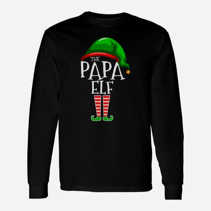 The Papa Elf Family Matching Group Christmas Gift Grandpa Sweatshirt Unisex Long Sleeve