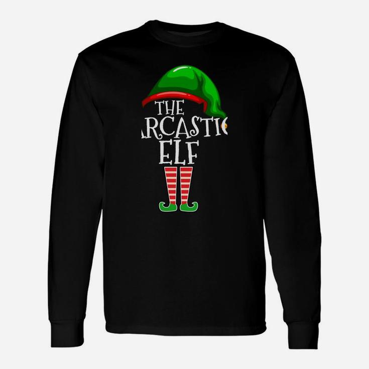 The Sarcastic Elf Family Matching Group Christmas Gift Funny Unisex Long Sleeve