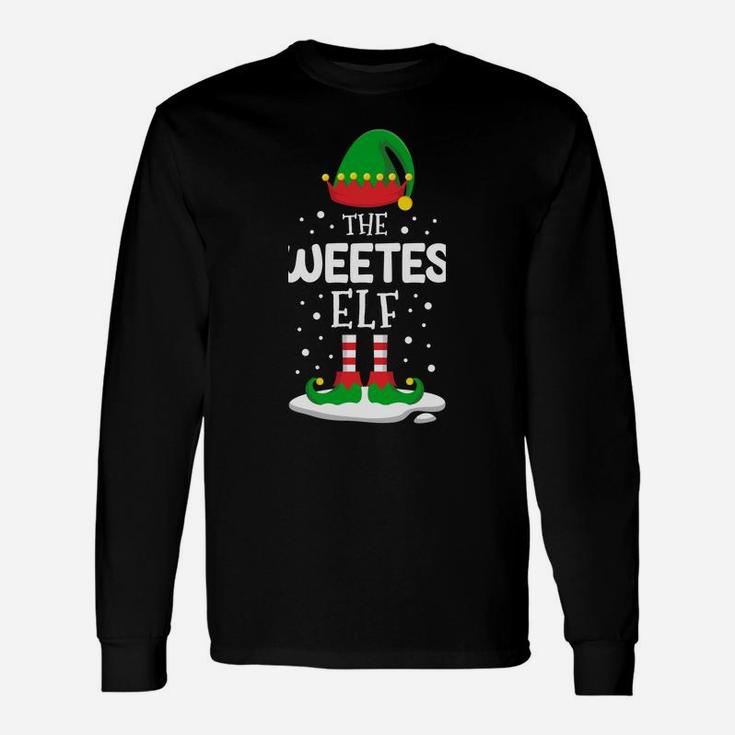 The Sweetest Elf Christmas Family Matching Costume Pjs Cute Sweatshirt Unisex Long Sleeve