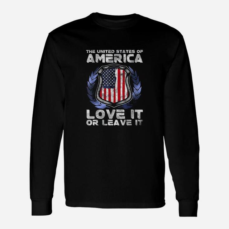 The United States Of America Love It Or Leave It Unisex Long Sleeve