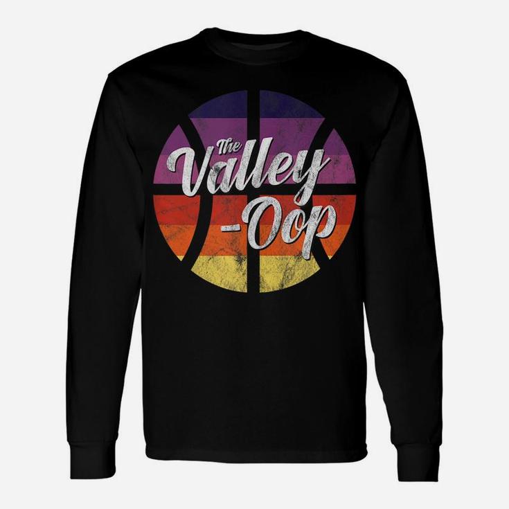 The Valley Oop Phoenix Basketball Retro Sunset Basketball Unisex Long Sleeve