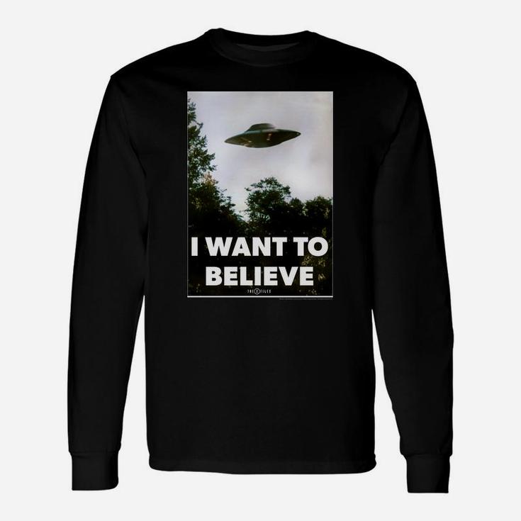 The X-Files I Want To Believe Ufo Poster Unisex Long Sleeve