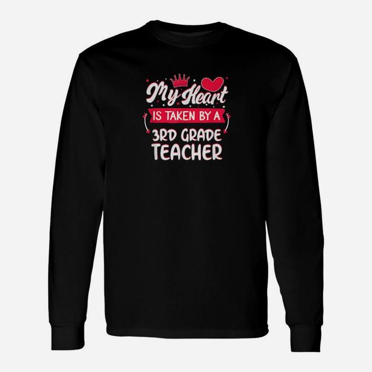 Third 3Rd Grade Teacher Valentines Day Long Sleeve T-Shirt