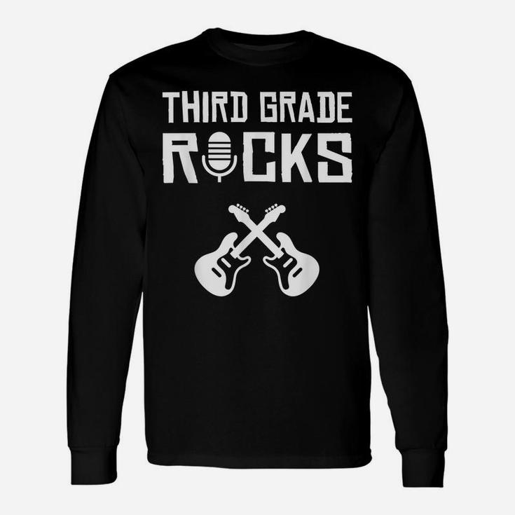 Third Grade Rocks Back To School Tshirt Student Teacher Unisex Long Sleeve