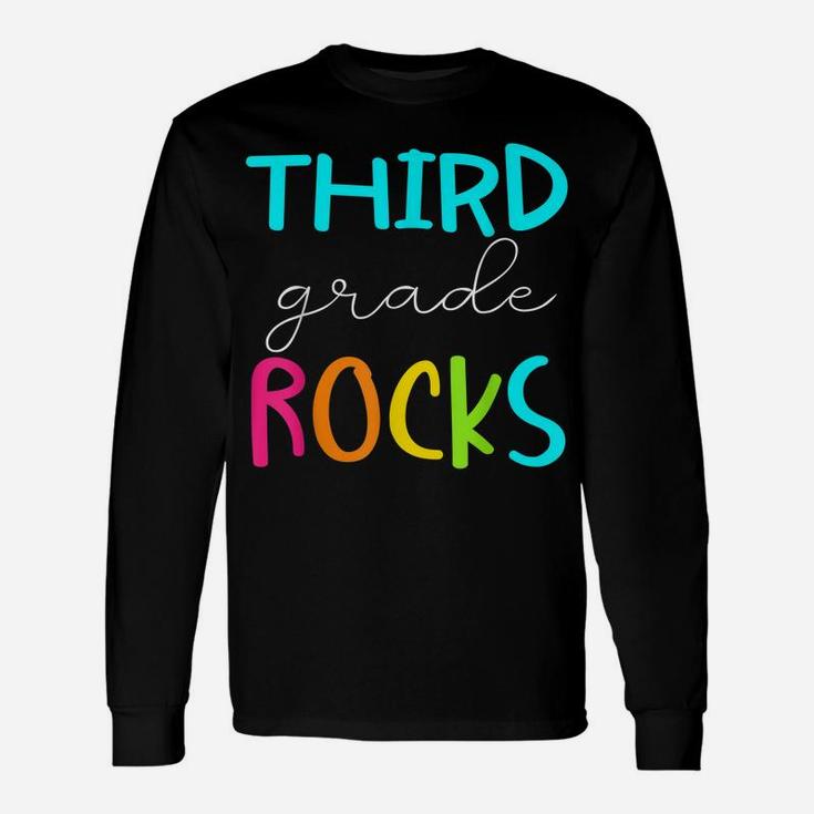 Third Grade Rocks Shirt Team 3Rd Grade Teacher Unisex Long Sleeve