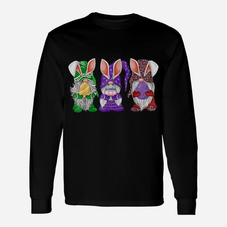 Three Gnome Easter Hippie Egg Hunting Costumer Bunnies Unisex Long Sleeve