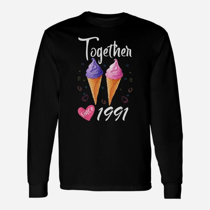 Together Since 1991 29 Years Being Awesome Aniversary Gift Unisex Long Sleeve