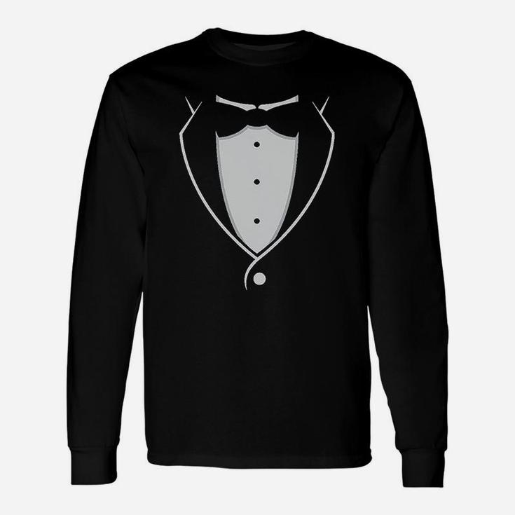 Tuxedo With Black Bow Tie Funny Unisex Long Sleeve
