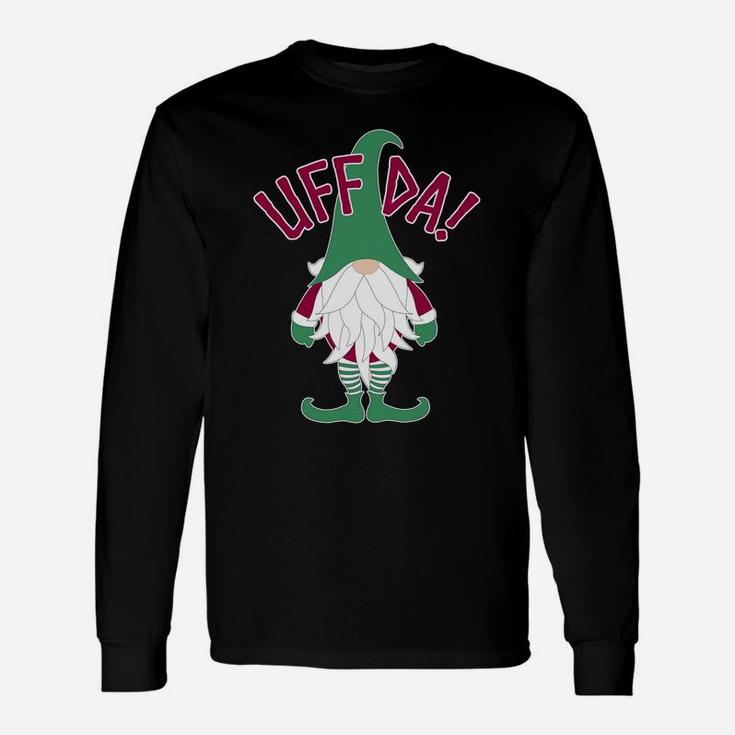 Uff-Da Funny Nordic Gnome Scandinavian Tomte Sweatshirt Unisex Long Sleeve