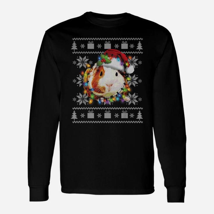 Ugly Christmas Guinea Pig Gift Funny Santa Pajama Sweatshirt Unisex Long Sleeve