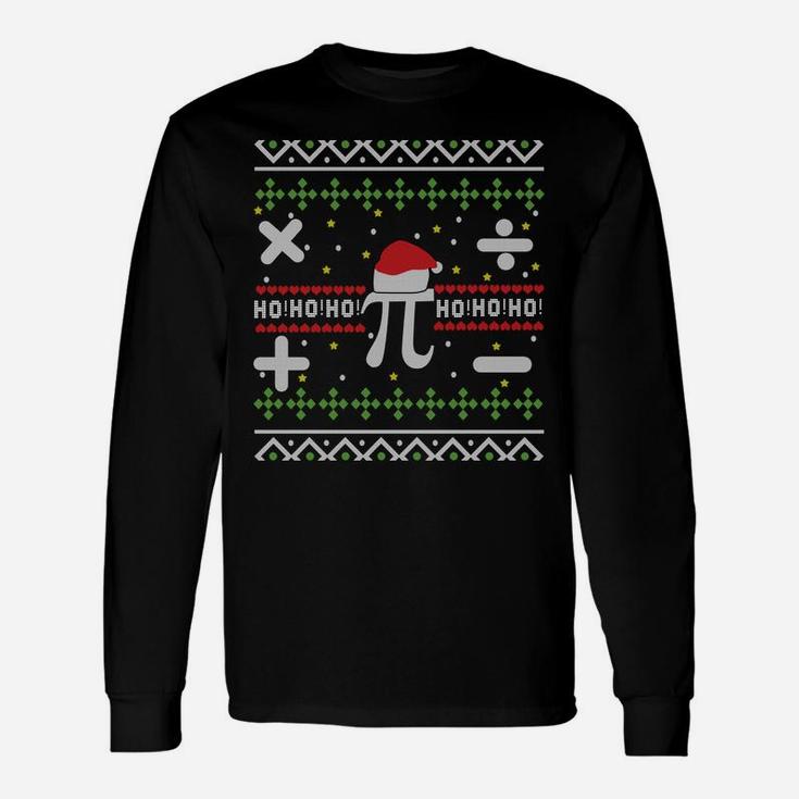 Ugly Christmas Pi Mathematics Math Circle Number Sweatshirt Unisex Long Sleeve