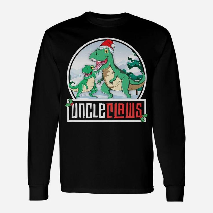 Uncle Claws Saurus T-Rex Dinosaur Matching Family Christmas Unisex Long Sleeve
