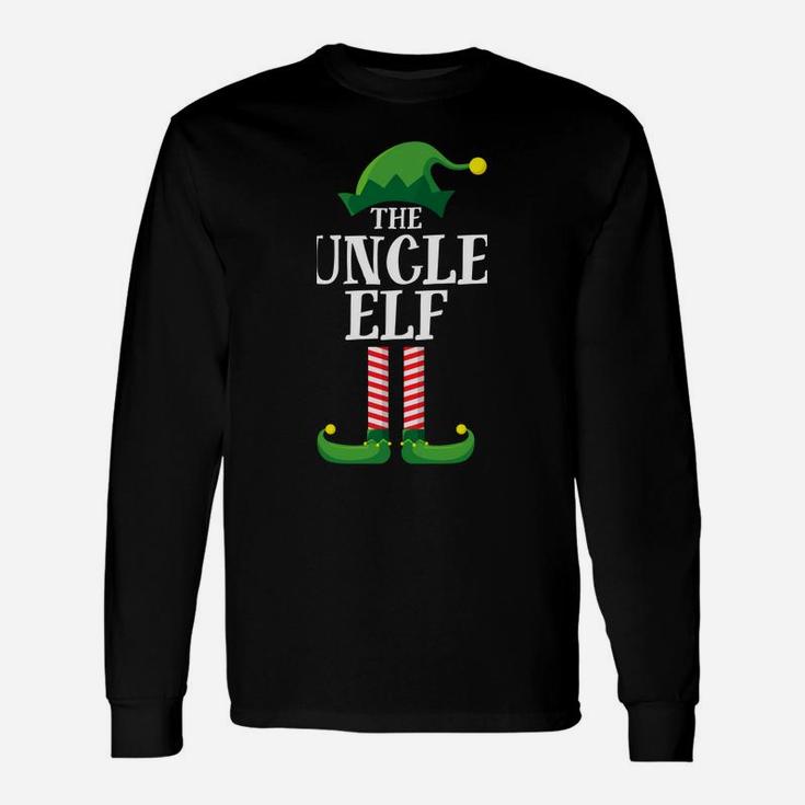 Uncle Elf Matching Family Group Christmas Party Pajama Unisex Long Sleeve